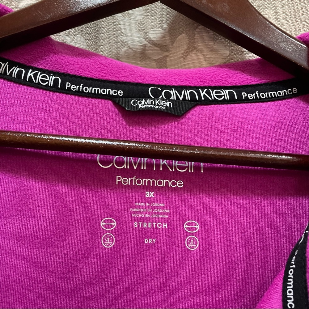 NWT gorgeous pink CK performance fleece jacket quarter zip plus size 3X - Picture 5 of 7